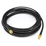 SMA WiFi Antenna Extension 5M /16.4ft SMA Male to SMA Female OD=4.82mm Low Loss RG58 Coax Cable for 2G/3G/4G/5G LTE Antenna W