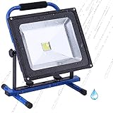 50W LED AKKU Strahler Fluter Balu IP65 Tragbare Baustrahler...