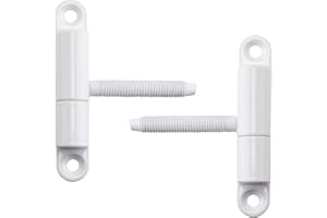 SOTECH 2 pièces paumelles à percer 15 x 83 mm avec tourillon M8 x 47 mm paumelles de rénovation paumelles à visser charnières pour portes intérieures à visser/percer (acier blanc)