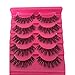 Produktbild Bluelans® 5 Paar Quer Lange Falsche Künstliche Wimpern Natürlich Schwarz Eyelashes Wimpernverlängerung Make-up