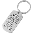 LaMure Inspirational Keychain Always Remember You are Braver Than You Believe Keyring Key Ring Chain for Family Friend Teenage Birthday Graduation