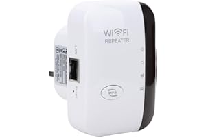 Sharelove Wifi Extender Booster, Practical Wifi Booster Coverage Up to 3000 Sq.ft and 45 Devices, Internet Booster with Ethernet Port, Home Wifi Signal Booster, Quick 1-Key Setup UK Plug