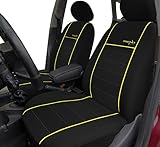 Die Orginalität der Bezüge ist die Verwendung von einer gesteppten Materialtextur im Mittelteil. Die Stoffteile werden durch eine Einfassung verbunden. Das betont (hebt hervor) die Esthetik der Bezüge und hat einen positiven Einfluss auf die Widerstandsfähigkeit.