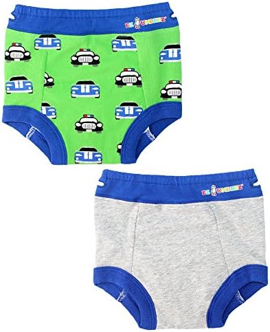 Ez Undeez Toddler Potty Training Pants with Padded Liner (3T, Cars-Grey Solid)