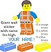 Produktbild LEGO MOVIE EMMET PERSONALISIERTE WANDSTICKER, FÜR KINDER