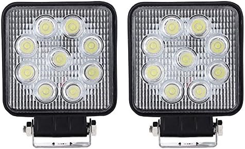 Vingo 27 W LED work light, 2430 lumens auxiliary LED spotlight, IP67, waterproof floodlight, 12 V, 24 V [Energy class: A ++], 2x 27w
