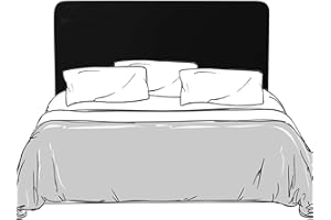 ‎LYDEVO Lydevo Bett Kopfteil Hussen Bettkopfteil Bezug Stretch Dehnbare Bettkopfteil Weicher Staubdicht Spandex Kopfteil Schonbezug Protektor Kopfteilbezug für Gepolsterte Kopfteil 150cm-170cm,Schwarz