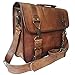 Produktbild Herren Vintage Leder Schulter Messenger Bag Laptop Büro Business Handtasche Brown Goat