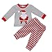 Produktbild 2 x Weihnachtsmann, Baby-T-Shirt + Streifen Hosen Set (140)