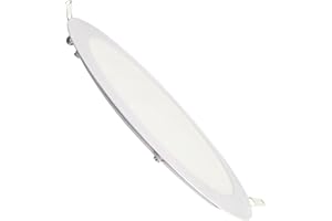 Jandei – Downlights LED Empotrable Redondo, 18W, 1500 Lúmenes, Extraplano 13 mm, Orificio de Montaje Ø200-205 mm, Blanco Frío 6000K con Transformador Incluido