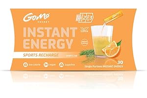 GoMo ENERGY® Boisson sportive isotonique sans sucre| Force Recharge Récupération| Régéneration pendant et après l’exercice| Végane, pauvre en glucides| SPORTS RECHARGE 30 portions