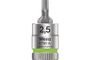 WERA-05003331001-8740 A Hex-Plus 2,5 x 28 mm - Vaso de punta Zyklop 1/4"