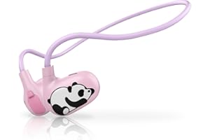 Seflorgo Kids Headphones Wireless, Safe 85db Volume Limit, Latest Bluetooth V5.4, Open Ear Headphones with Mic for School Tablet Car Trip Flight, Cute Panda Earphones for Boys and Girls