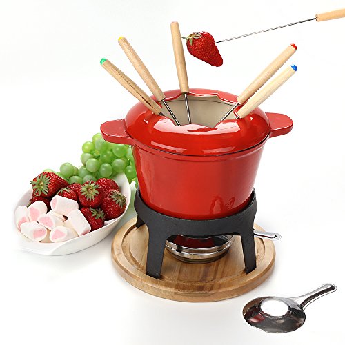 fondue set keramik cheese Gusseisen von 6 Gabeln /DIY fondue set chocolate - 6
