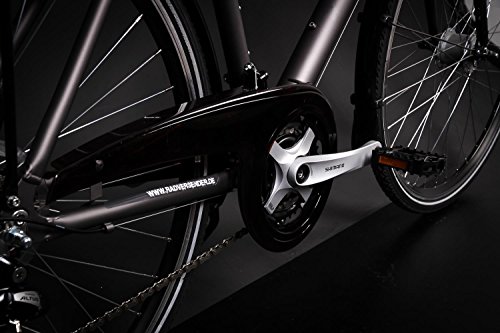 28″ Zoll Alu MIFA Herren Trekking Fahrrad Shimano 21 Gang Nabendynamo anthrazit Rh 60cm - 3