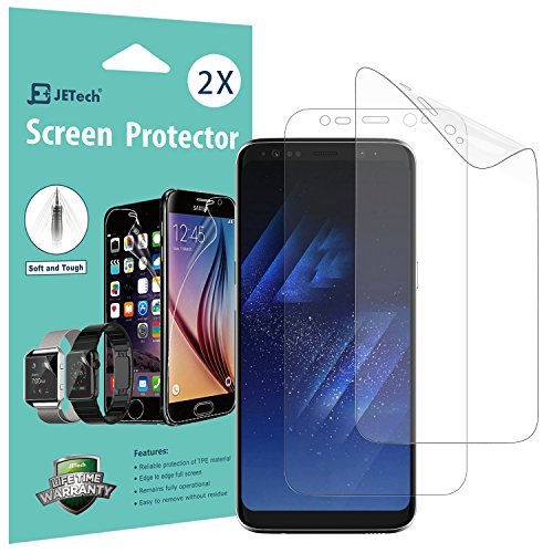JETech Protector de Pantalla para Samsung Galaxy S8 Plus  Cobertura complete  Ultra Transpanrente  2 Unidades