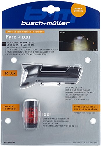 Busch & Müller Fahrradlicht Lichtset IXON Fyre plus IXXI, 195L/383 - 3