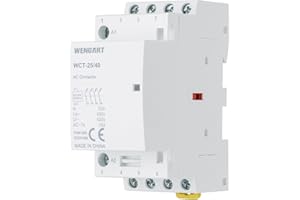 Wengart Contattore a bassa tensione WCT-25,contatti 4P 4NO,AC230V 25A,silenzioso durante il funzionamento,adatto per l'uso in ambiente domestico