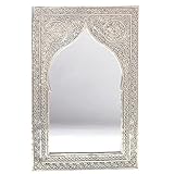 albena Marokko Galerie 23-100 Casi espejo marroquí oriental 41 x 27 cm latón plateado