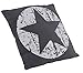 Produktbild Dekokissen Zierkissen Couchkissen Sofakissen Motivkissen Sterndruck - mit Füllung kuschelig und weich - Größe: 45x45 cm - Grau/Weiß - Brandsseller