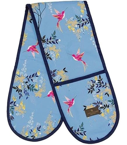 Sara Miller Chelsea Birds - Guanto Da Forno Doppio, Lunghezza 84 Cm, Colore Verde, Con Motivo Uccellini - 5