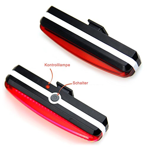SUNSPEED Rücklicht Fahrrad LED über USB aufladen , 6-Modi, Easy Install & Quick Release - 4