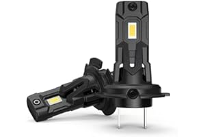 MGCOKINILY Halogen Auto Lampen H7 mit Lüfter, 500% Helligkeit als Halogenlampen 20000LM 6000K Kaltes Weiß,1:1 Mini-Größe, 2 Stück (H7)