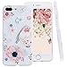 Produktbild ZXK CO iPhone 7 Plus Hülle Flowers, iPhone 8 PlusSilikonhülle, Ultra Dünn Weich Hülle mit Blumen Muster TPU Silikon Handyhülle Transparent für iPhone 7 Plus/8 Plus 5,5"-Begonienblume