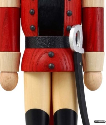 Nussknacker „Husar“ ca. 28 cm Esche lasiert rot - 2