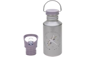 LÄSSIG Gourde en acier inoxydable pour enfants avec Sport Cup supplémentaire Anti-fuite/Bottle Stainless Steel Adventure Dragonfly