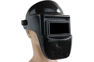 FRFJY Saldatura Casco Solare Saldatura Maschera Automatico Dimmer Professionale Cappuccio Regolabile Parasole Saldatura Tappo Saldatura Equipment - Nero