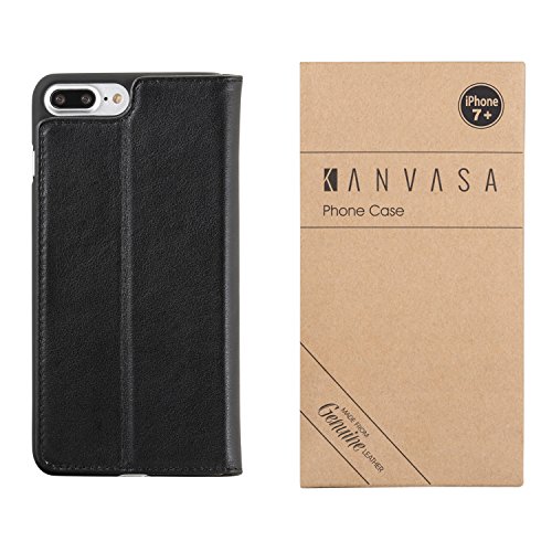 KANVASA Funda iPhone 8 Plus Funda iPhone 7 Plus Tipo Libro Piel Negra Case Cover Carcasa Plegable Cartera Pro en Piel Aut ntica Premium para Apple iPhone 8 Plus 7 Plus - con Cierre Magn tico reviews KANVASA Funda iPhone 8 Plus Funda iPhone 7 Plus Tipo Libro Piel Negra Case Cover Carcasa Plegable Cartera Pro en Piel Aut ntica Premium para Apple iPhone 8 Plus 7 Plus - con Cierre Magn tico