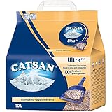 Catsan Katzenstreu Ultra plus / klumpend ohne Zusatz von Duftstoffen / hochwertige Klumpstreu für Katzen / 2 x 10 l