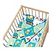 Ready Steady Bed Children's Cot Size Construction Print Duvet Cover & Bumper Set. Size: 100cm x 120cm