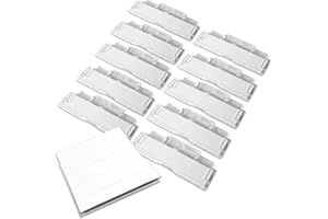 PLASTOREG 50 Suspension File Tabs and Inserts - Clear Plastic Tab with Repositionable Label Insert (50 Tabs & 50 Inserts)