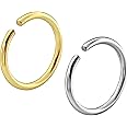 Soni Jewellery Body Piercing Jewelry Hole Nose Hoop Ring Multicolor Round Shape,White Cubic Zirconia Nose pin Studs, Golden, Silver, Multi Colour Nose Ring, Multicolor Nose pin Combo for Women & Girls
