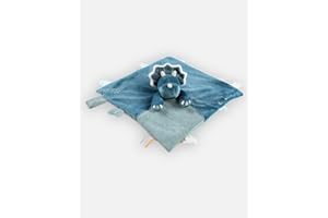 Noukie's - Doudou Enfant - Doudou en Veloudoux - Ops Le Tricératops - Multifonctionnel - Bleu - 1 Unité