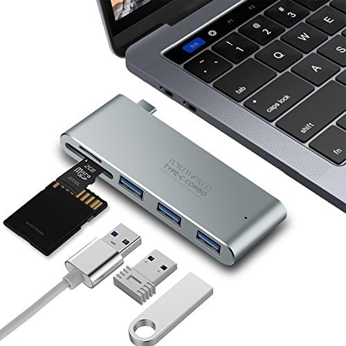 USB C HUB,Premium Type USB C Adapter with 3x 3.0 Ports &amp; SD/MicroSD Card Reader – Ideal For Macbook, ChromeBook &amp; Other Type C Devices–Sturdy Construction &amp; Sleek Design – Super Fast Transfer Speed