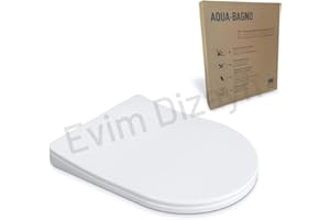 Aqua Bagno, Diamond Klozet Kapağı, Beyaz, Yavaş Kapanan, PP