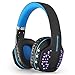 Produktbild Chengstore Gaming Headset, Beexcellent Wireless Bluetooth Q2 Headset faltbar Noise Cancelling Over-Ear Headset mit Mikrofon Cool LED Licht für PS4 PSP-Laptop Computer iPads blau blau