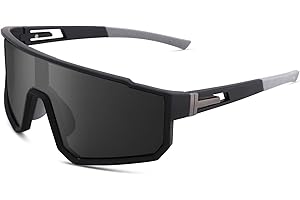 Sakmot Occhiali da Sole da Uomo Polarizzati, Occhiali da Ciclismo Polarizzati, Occhiali Ciclismo Uomo, Sportivi,da Ciclismo Anti-UV, Per Ciclismo, Motociclismo, Corsa, Sci, Alpinismo