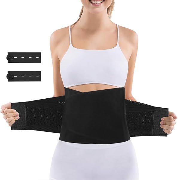 ACWOO Postpartum Belly Wrap, C Section Recovery Belt, Postpartum Support Belly Belt, Abdominal Binder After Pregnancy Postpartum Belly Band, Tummy Girdle Corset Body Shaper, Waist Trainer Belts - 1
