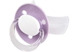 DENTISTAR dentalar STOPPi smoczek uspokajający dla niemowląt – od 24+ miesiąca życia – silikonowy smoczek – wspomaga zdrowy rozwój zębów – bez BPA – wyprodukowano w Niemczech – Fioletowy