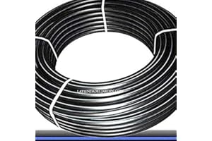 Suinga 25 m PE 100 HD Rohr 3/4'' 25mm PN10 bar flexible HDPE/Wasserleitung/Trinkwasserleitung/Wasserleitungsrohr/Bewässer, schwarz