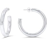 925 Sterling Silver Women's Earrings &ndash; Hoop Earrings