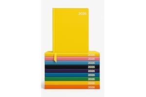 Top Sale 2026 Yellow A4 Day-Per-Page Diary – Hard Cover Planner with Ribbon Marker, Year Planner (2025 to 2027), International Info & Accounts Section – Office, Student & Professional Organiser