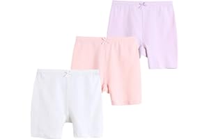 Allesgut Baby Girls' Dance Shorts Solid Cotton Shorts Undershorts 3 Pack Grey Size 4