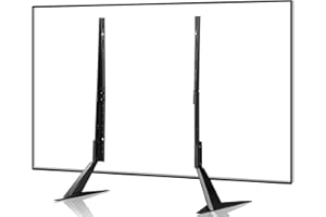 Suptek Universal TV Stand 65 inch, Metal TV Feet Legs for 20-65 inch LCD/LED/OLED/Plasma Flat&Curved Screens Height Adjustable with VESA 75x75mm to 800x500mm Max 50kgs