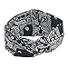 Produktbild CHIRORO Damen Böhmen Stirnband Blumendruck Haarreif Turban Knoten Elastisch Haarbänder Mode Weich Haarschmuck Verdreht Yoga Sport Headwrap,Schwarz
