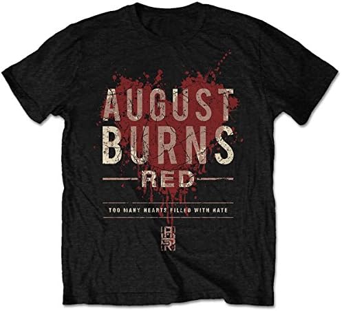 August Burns Red Heart Filled Mens Blk T Shirt: X Large
